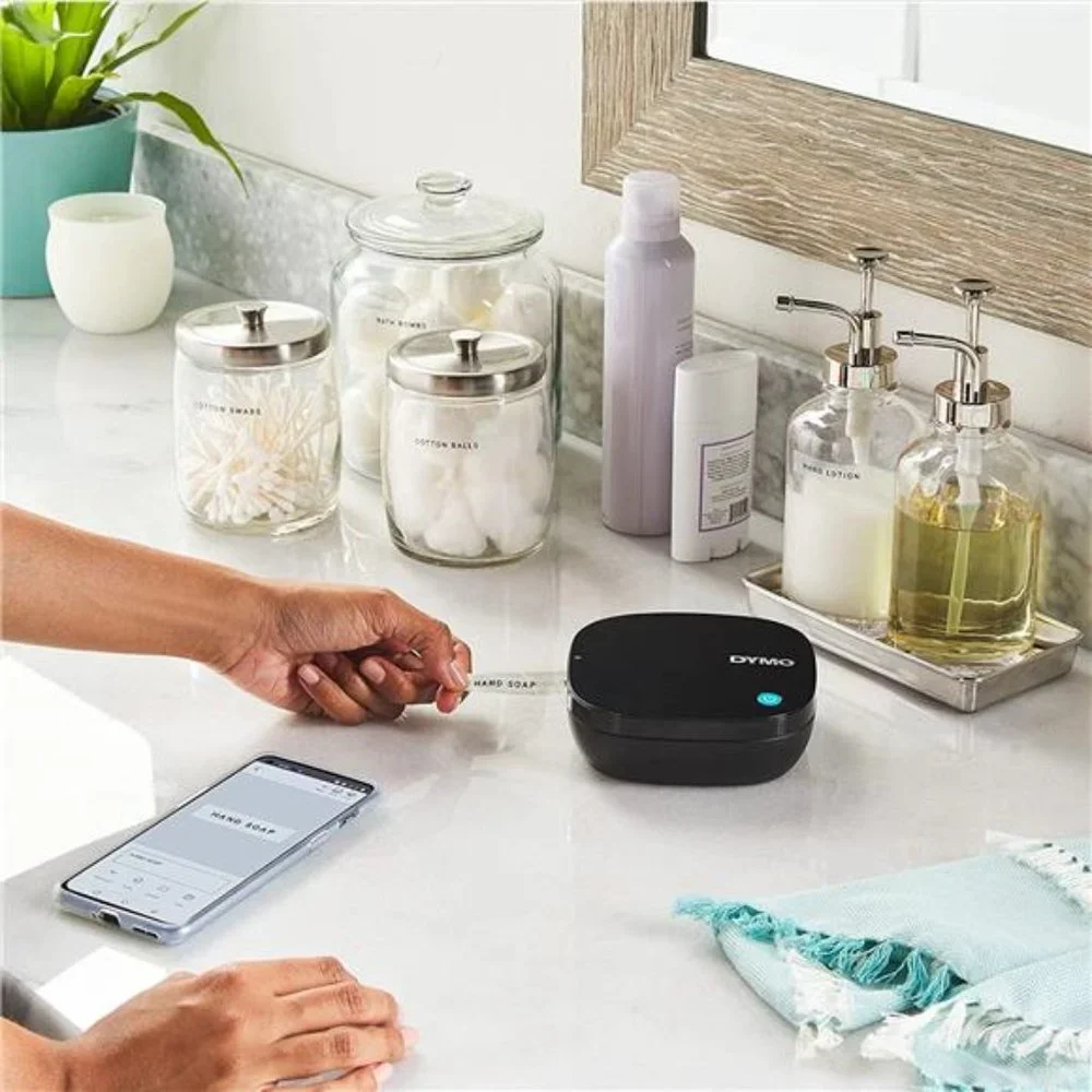 Bluetooth Label Maker, Compact Label Printer, Includes 3 Assorted Label Tapes